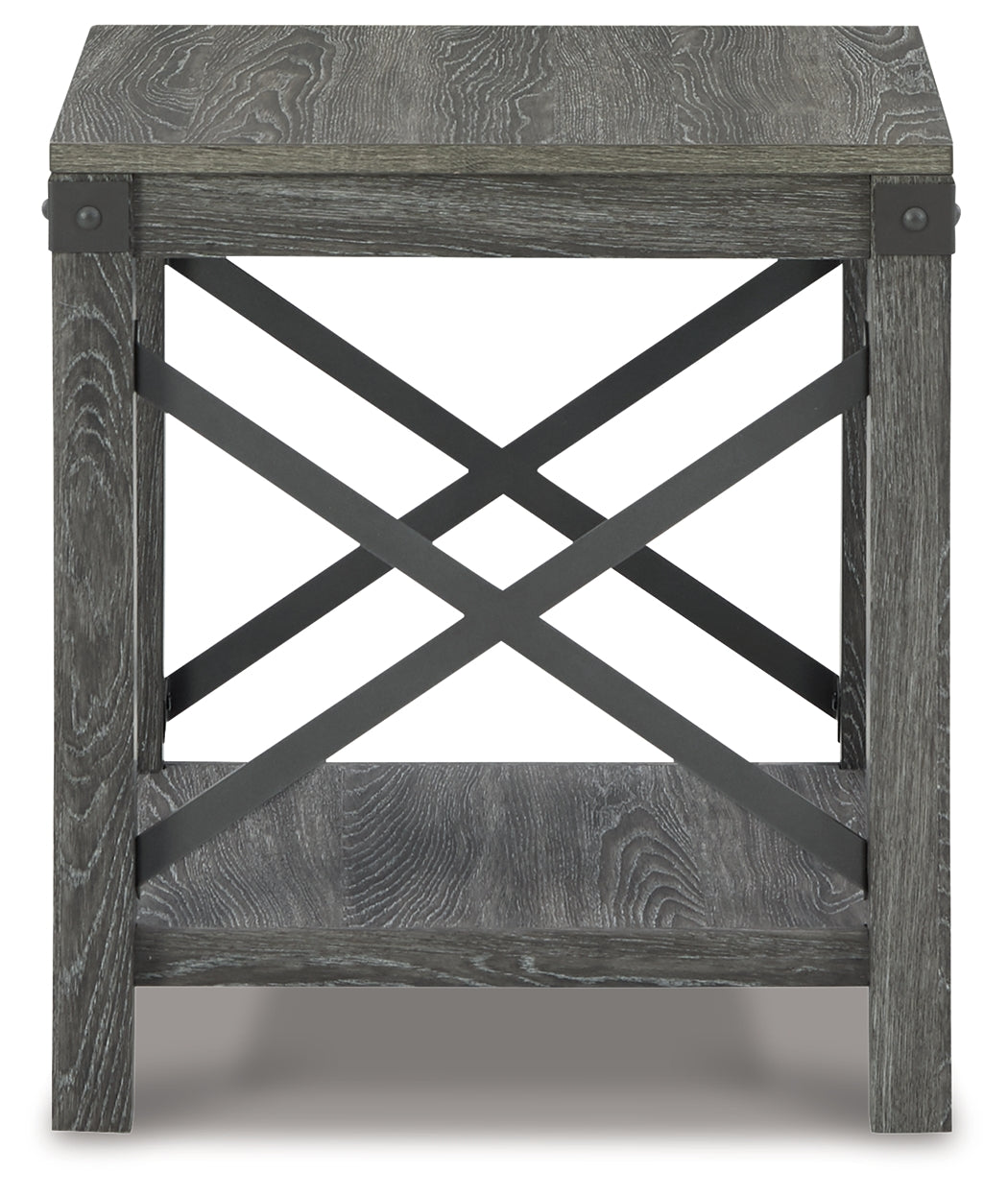 Freedan Grayish Brown End Table