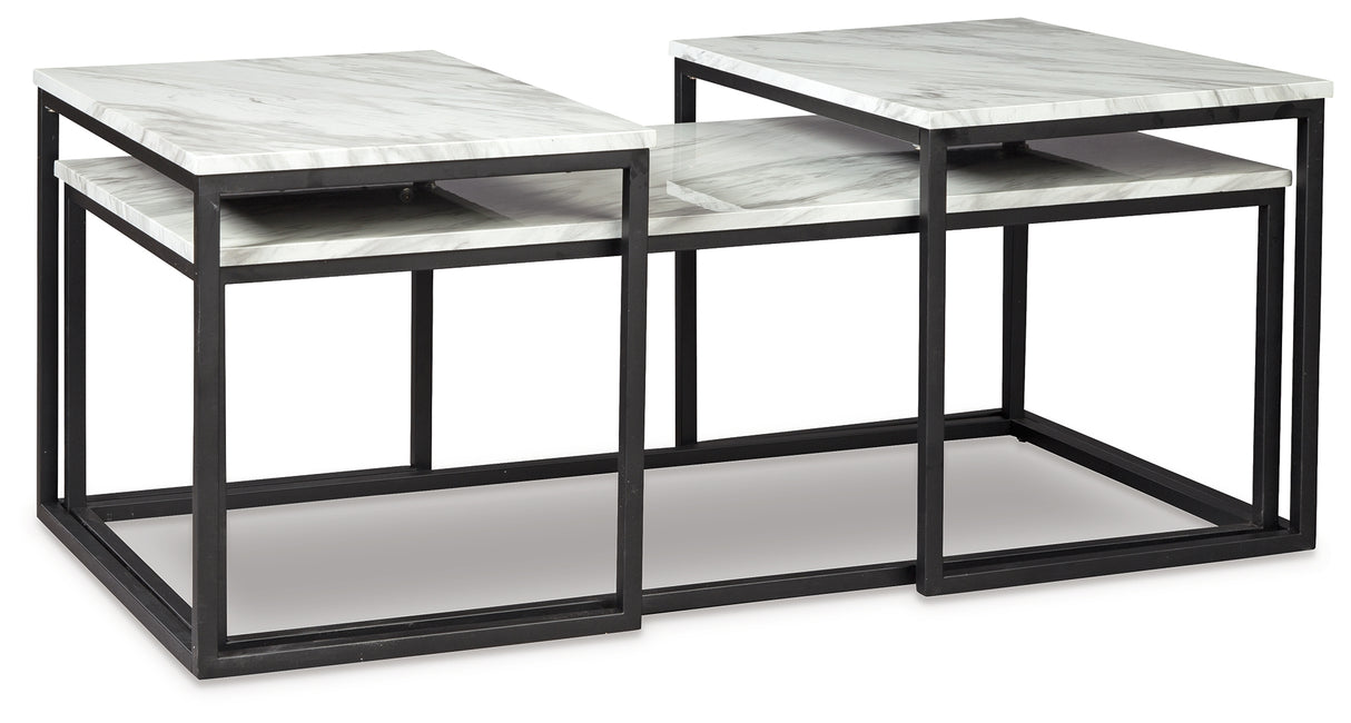 Donnesta Gray/Black Table (Set Of 3)