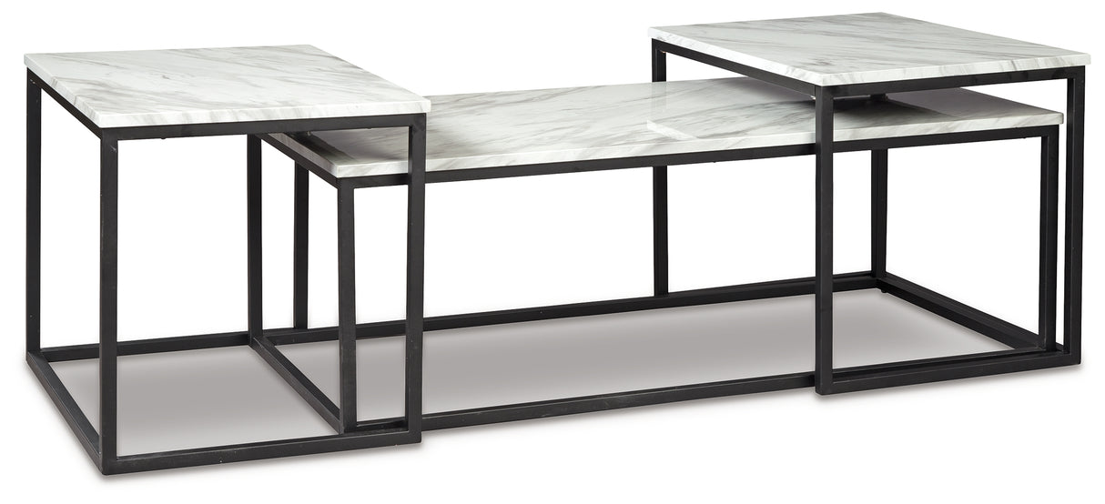 Donnesta Gray/Black Table (Set Of 3)