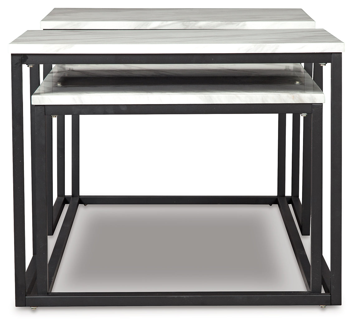Donnesta Gray/Black Table (Set Of 3)
