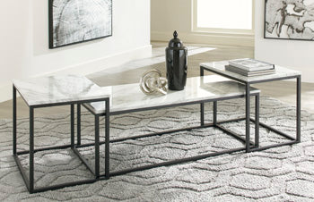 Donnesta Gray/Black Table (Set Of 3)