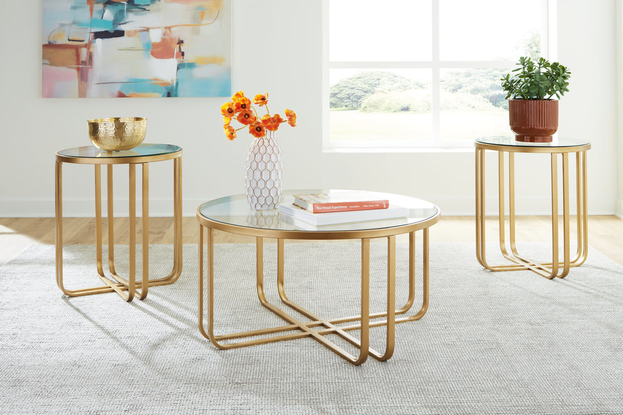 Milloton Gold Table (Set Of 3)