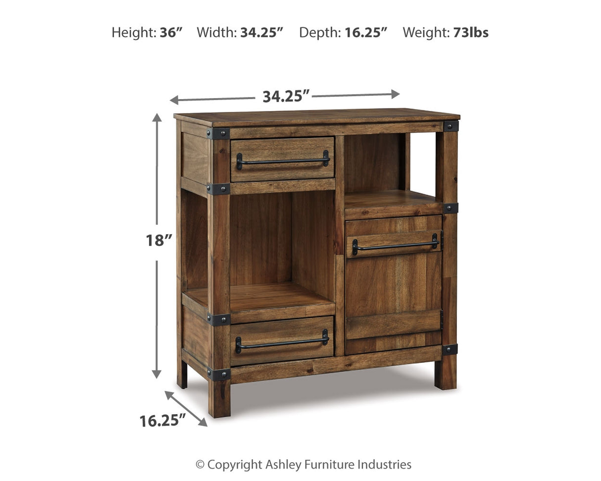 Roybeck Light Brown/Bronze Accent Cabinet