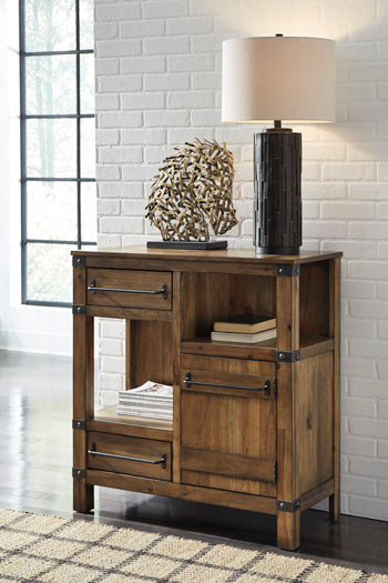 Roybeck Light Brown/Bronze Accent Cabinet