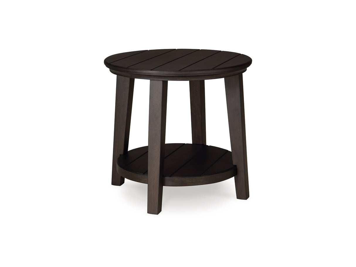 Celamar Dark Brown Coffee Table And 2 End Tables