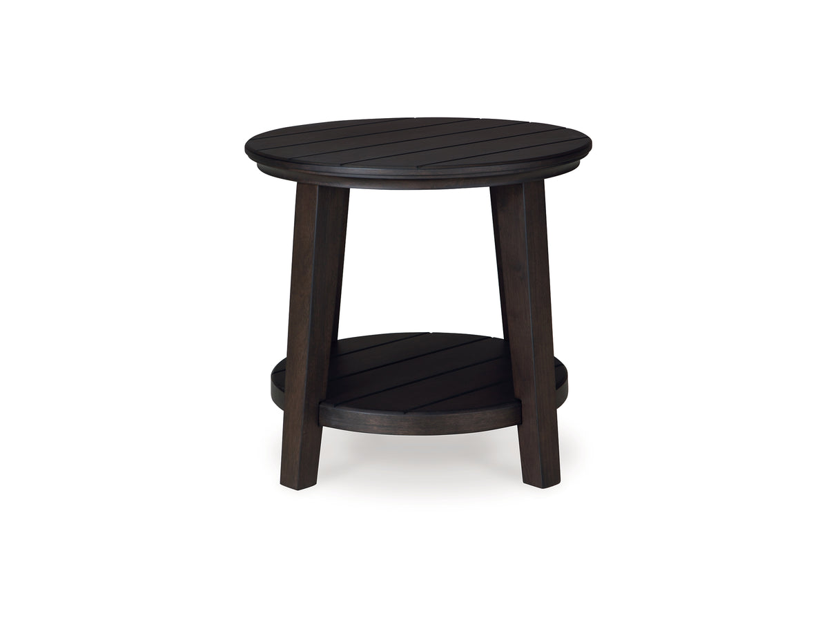 Celamar Dark Brown Coffee Table And 2 End Tables
