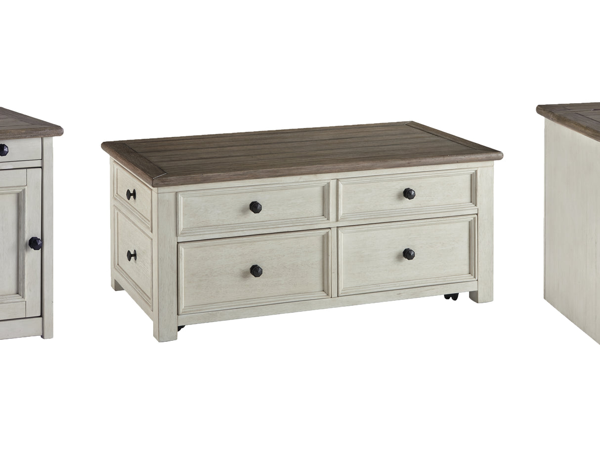 Bolanburg Two-Tone Coffee Table And 2 Chairside End Tables