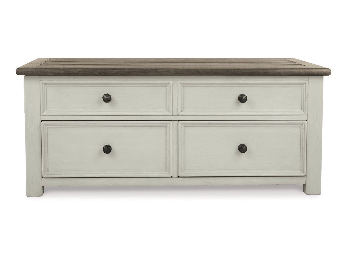 Bolanburg Two-Tone Coffee Table And 2 Chairside End Tables With Console