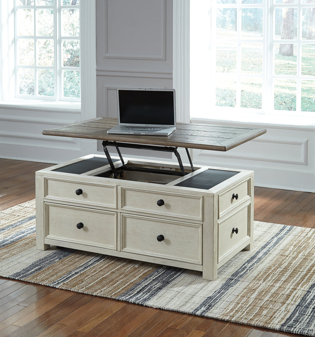 Bolanburg Two-Tone Coffee Table With Lift Top