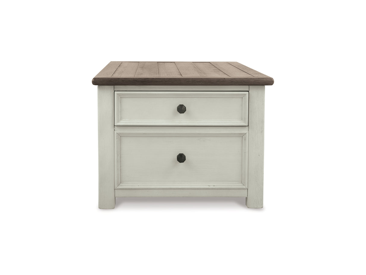 Bolanburg Two-Tone Coffee Table And 2 Chairside End Tables With Console