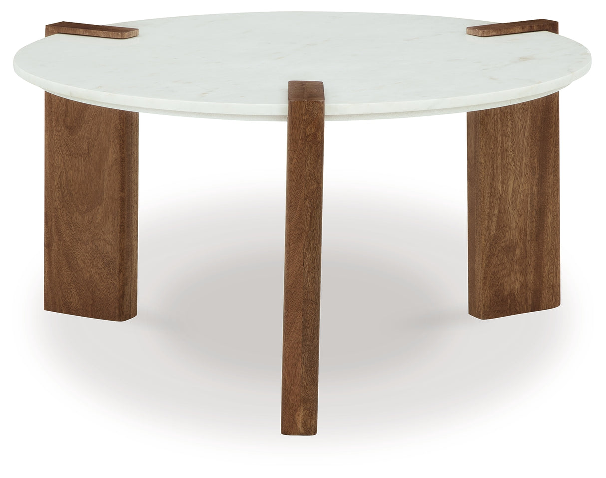 Isanti White/Brown Coffee Table