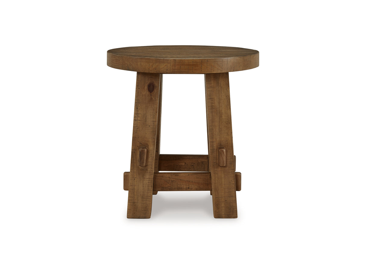 Mackifeld Warm Brown Coffee Table And 2 End Tables