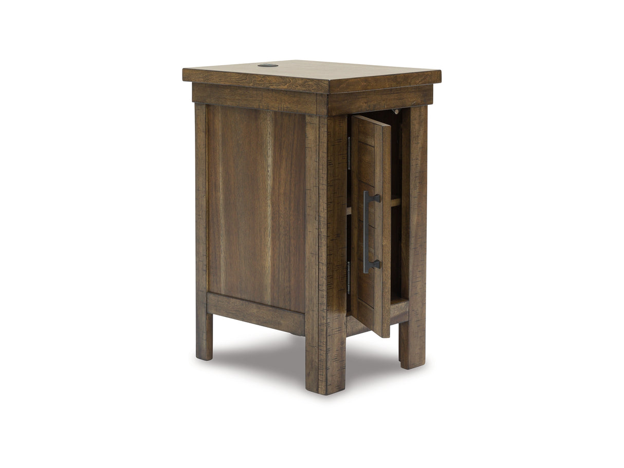 Moriville Grayish Brown Lift-Top Coffee Table And 2 Chairside End Tables