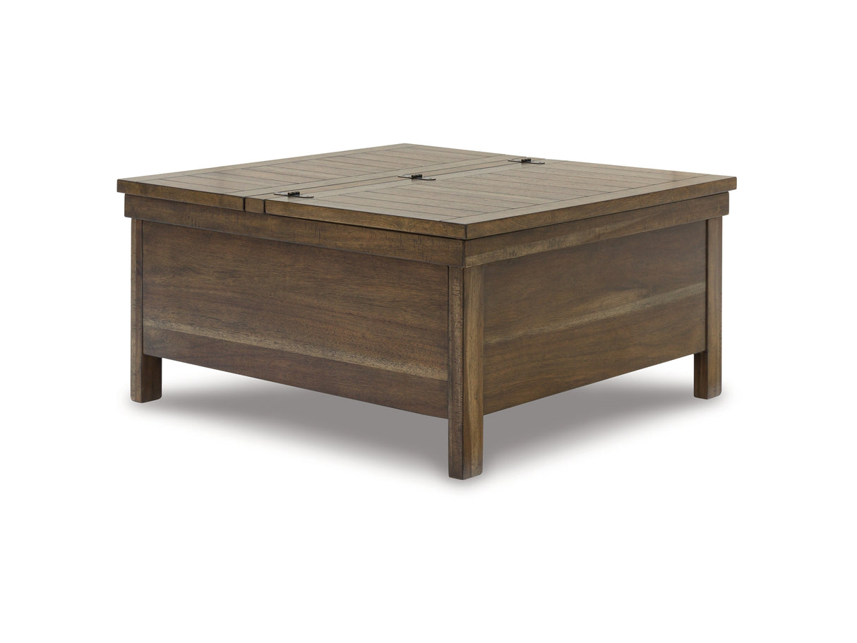 Moriville Grayish Brown Lift-Top Coffee Table And 2 End Tables