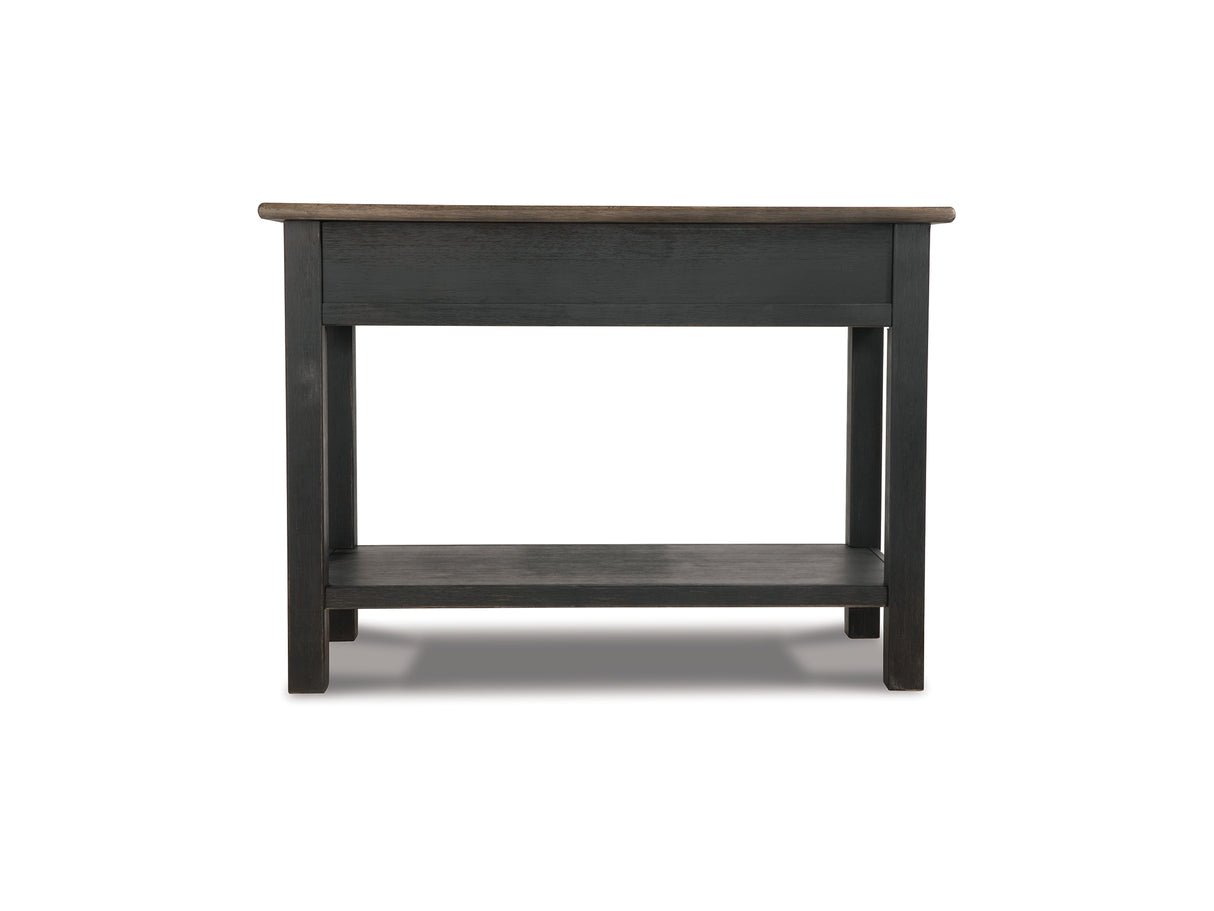 Tyler Creek Grayish Brown/Black Coffee Table And 2 End Tables With Console