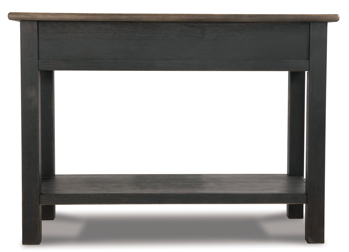 Tyler Grayish Brown/Black Creek Sofa/Console Table