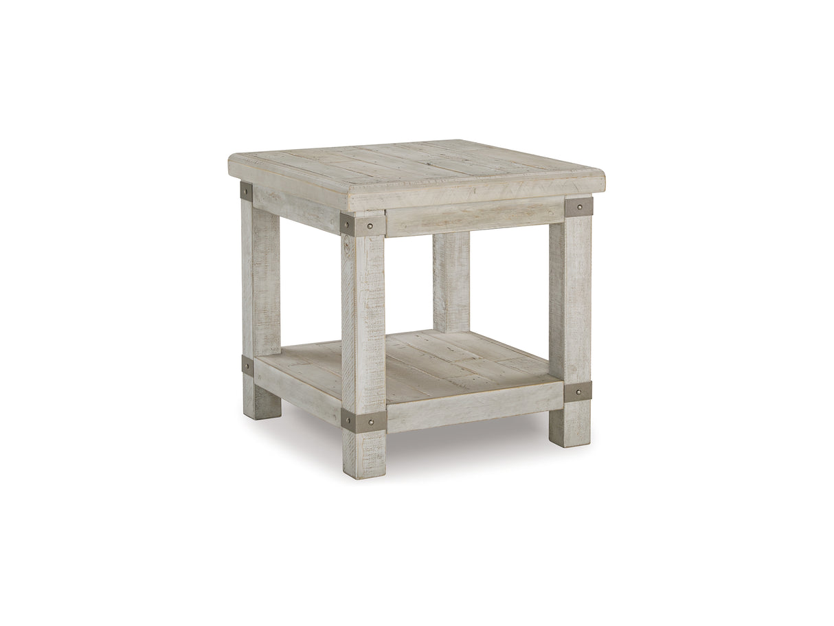 Carynhurst White Wash Gray Coffee Table And 2 End Tables