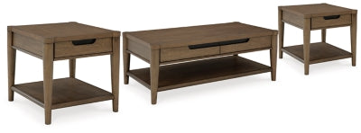 Roanhowe Brown Coffee Table And 2 End Tables