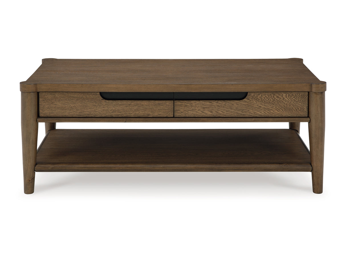 Roanhowe Brown Coffee Table And 2 End Tables
