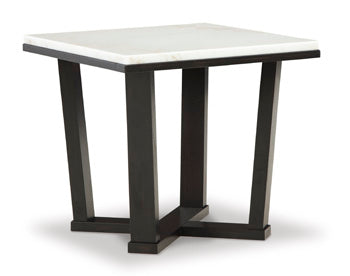 Fostead White/Espresso End Table