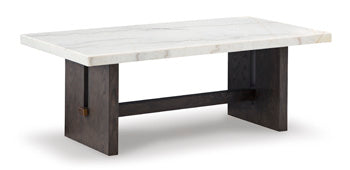 Burkhaus White/Dark Brown Coffee Table