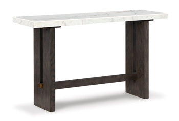 Burkhaus White/Dark Brown Sofa Table