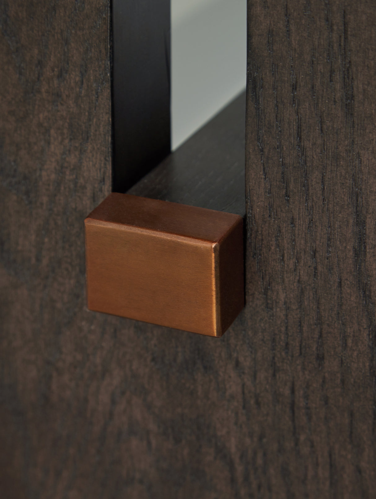 Burkhaus White/Dark Brown Sofa Table