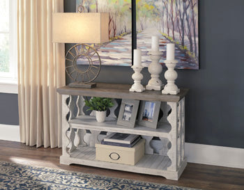 Havalance Gray/White Sofa/Console Table