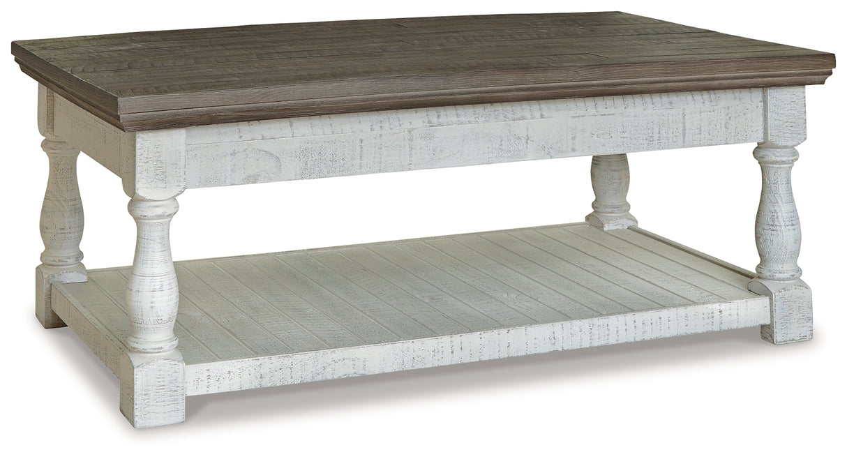 Havalance Gray/White Lift-Top Coffee Table