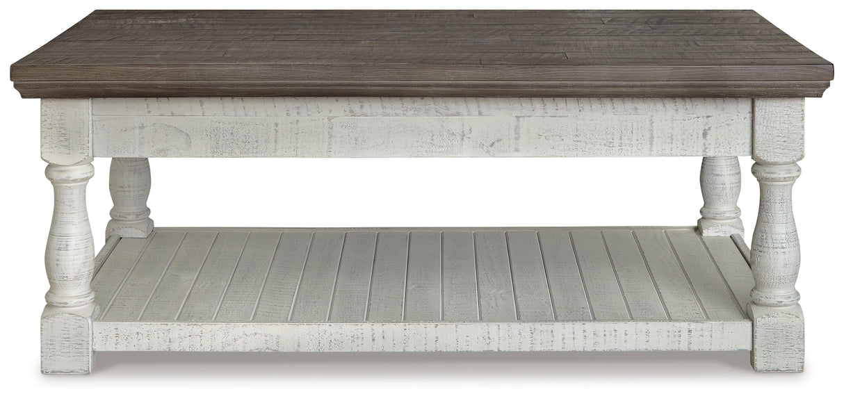 Havalance Gray/White Lift-Top Coffee Table