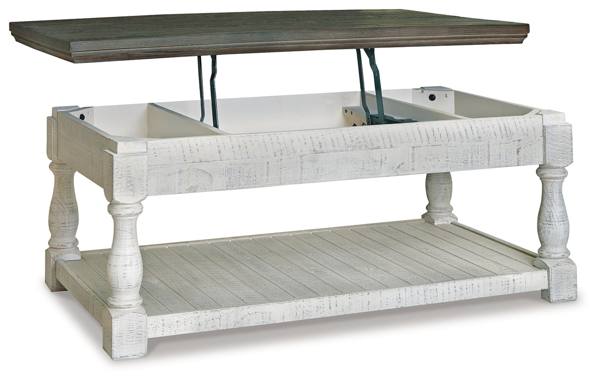 Havalance Gray/White Lift-Top Coffee Table
