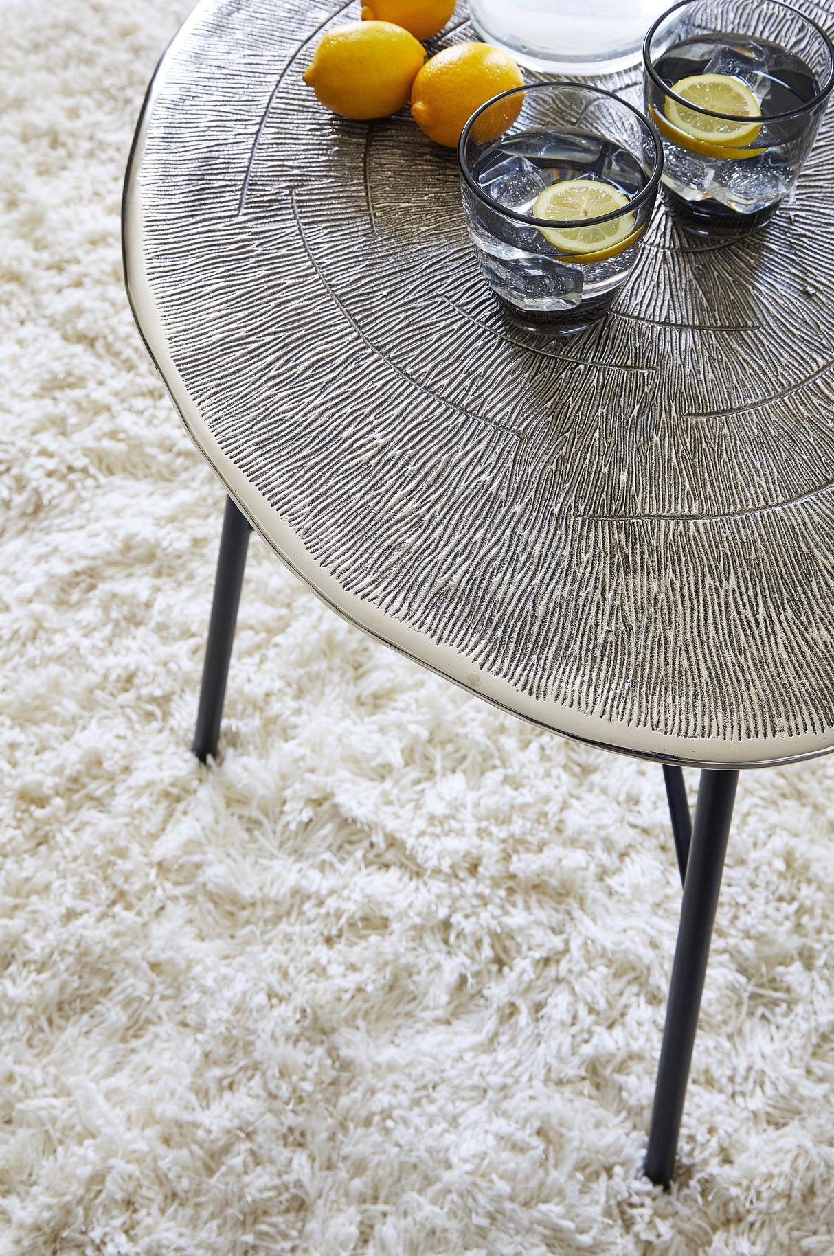 Laverford Chrome/Black End Table