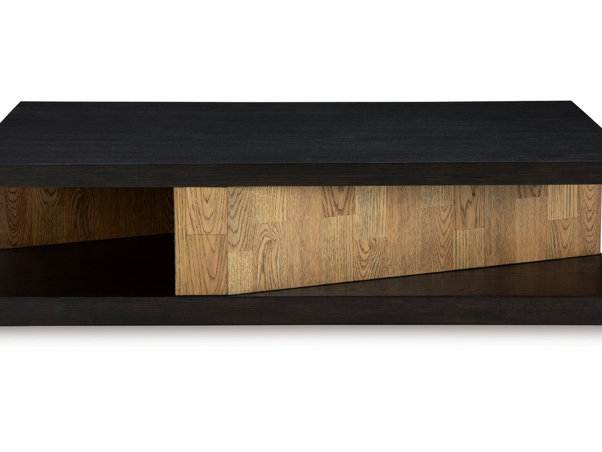 Kocomore Brown/Natural Coffee Table And 2 Chairside End Tables