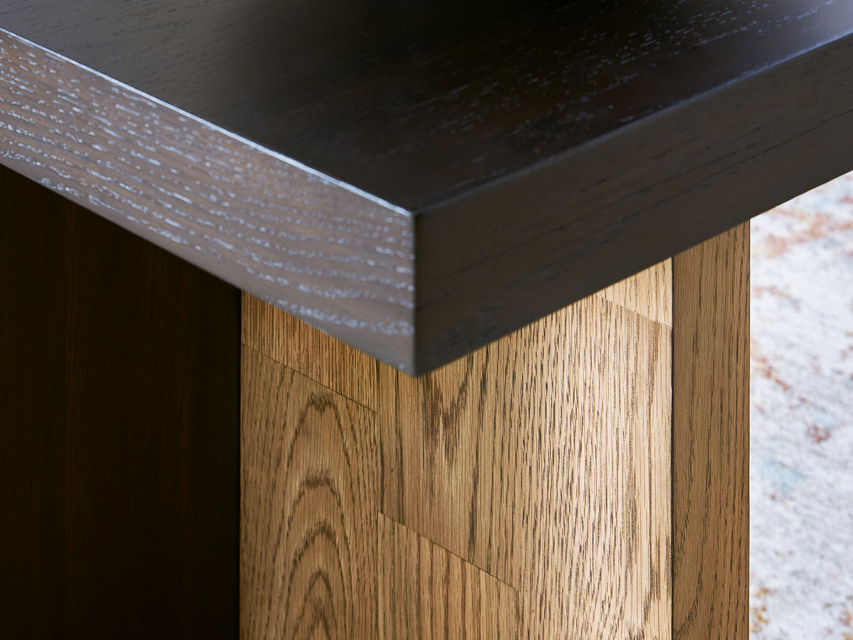 Kocomore Brown/Natural Coffee Table And 2 Chairside End Tables