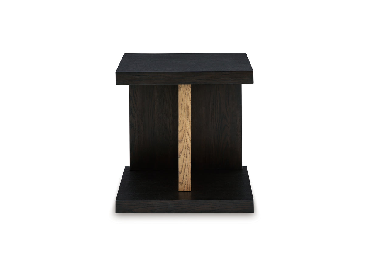 Kocomore Brown/Natural Coffee Table And 2 Chairside End Tables