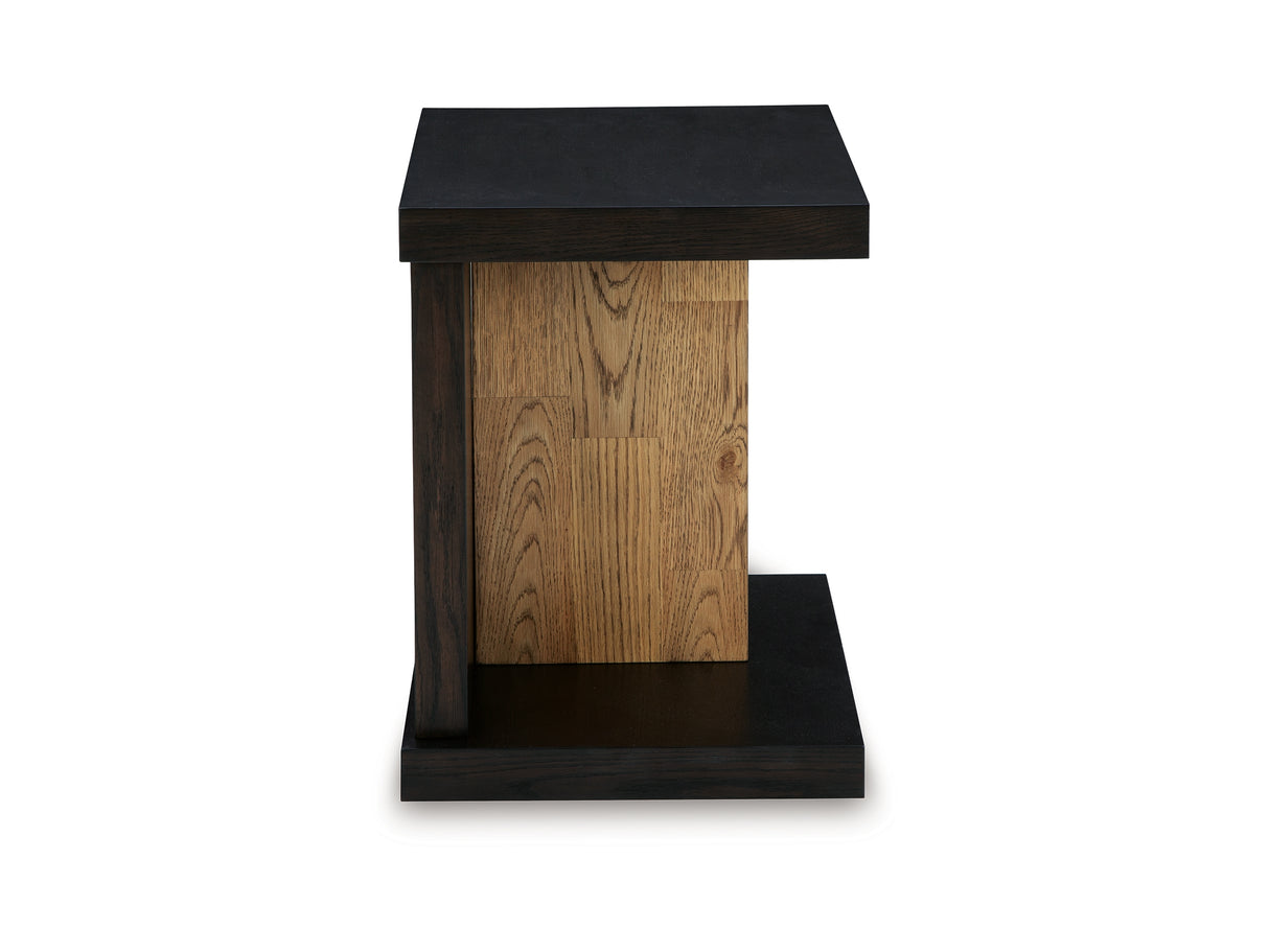 Kocomore Brown/Natural Coffee Table And 2 Chairside End Tables