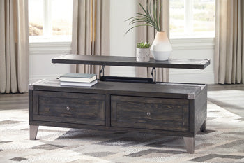 Todoe Dark Gray Coffee Table With Lift Top