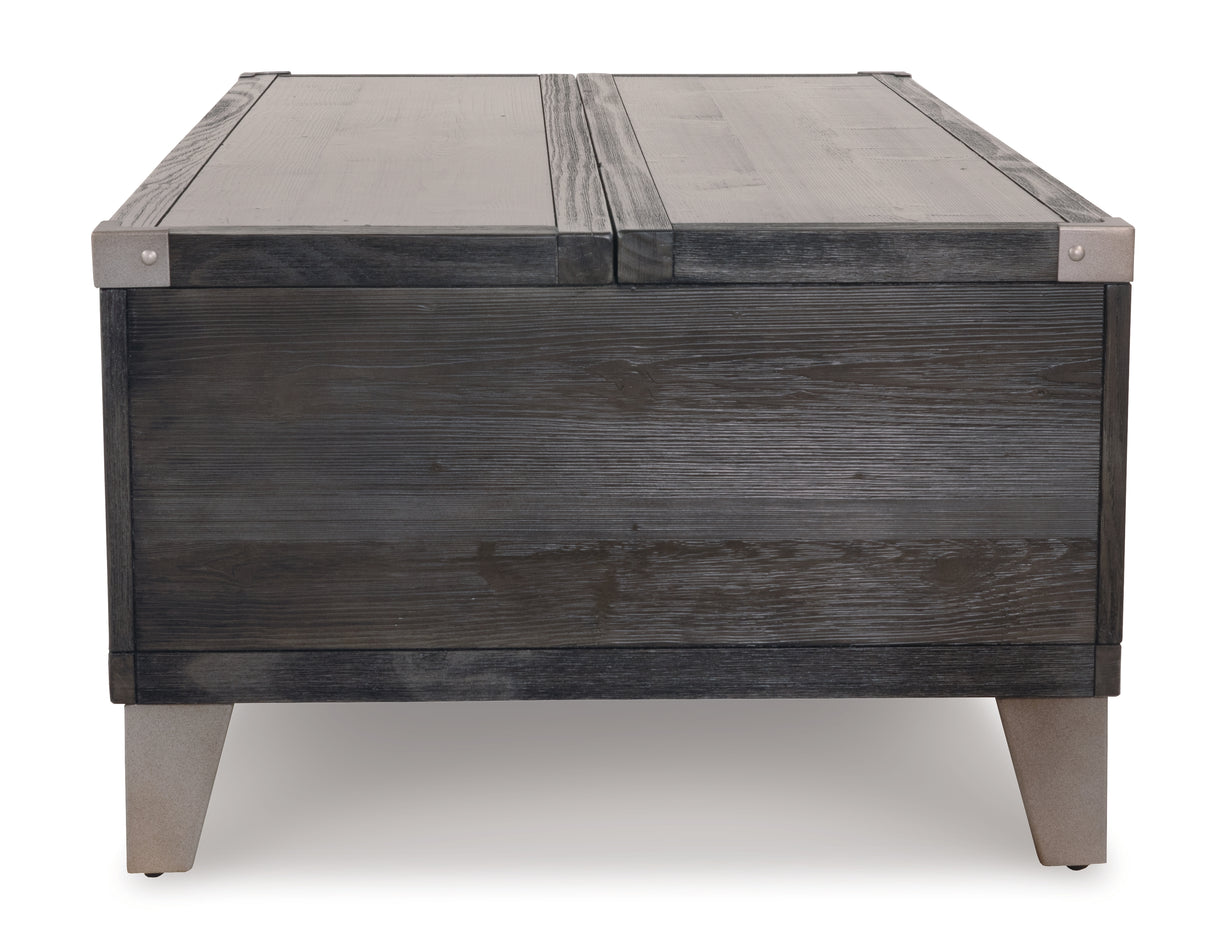 Todoe Dark Gray Coffee Table With Lift Top
