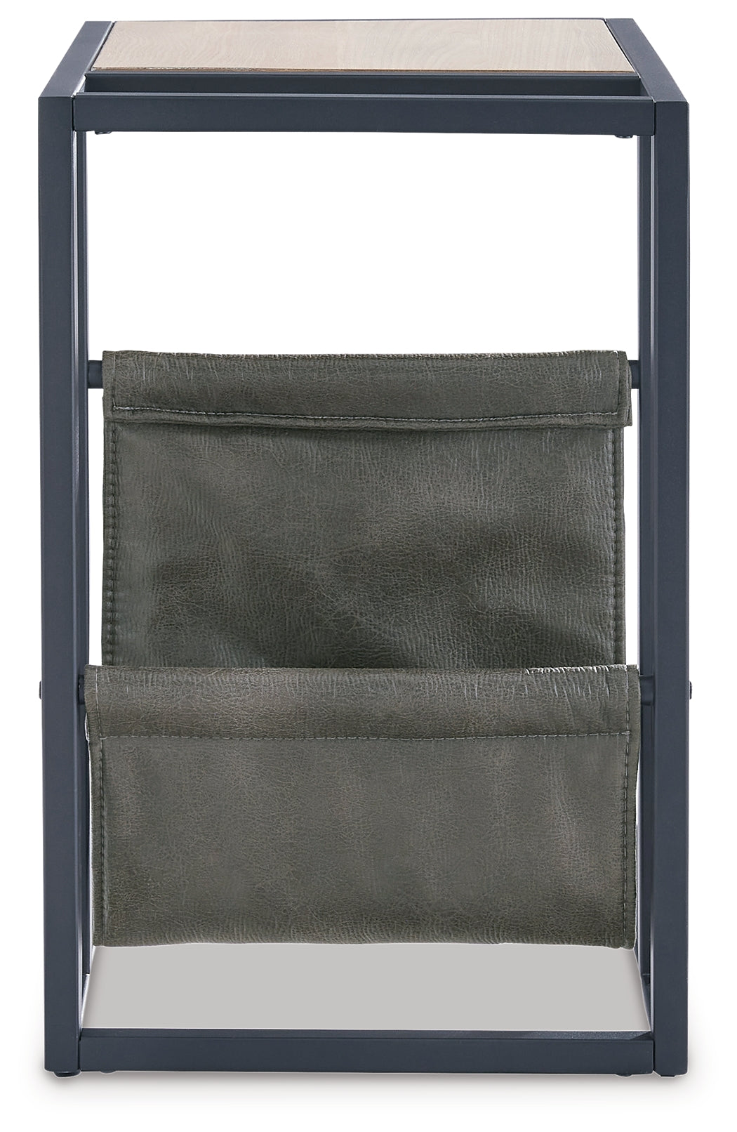 Freslowe Light Brown/Black Chairside End Table