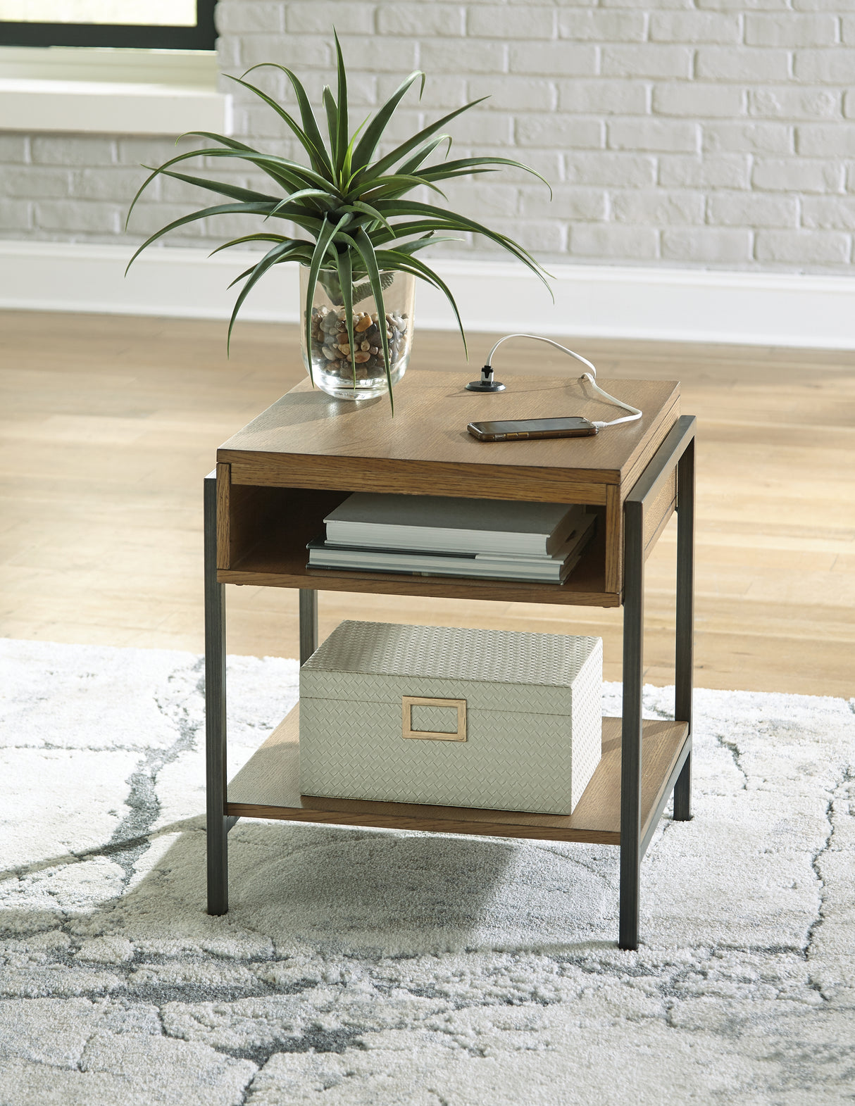 Fridley Brown/Black End Table