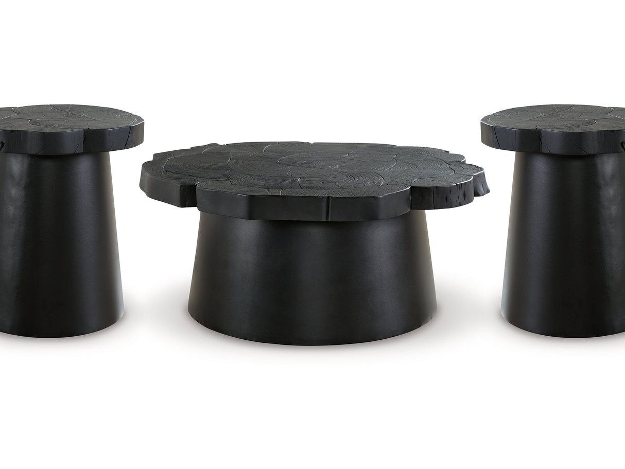Wimbell Black Coffee Table And 2 End Tables