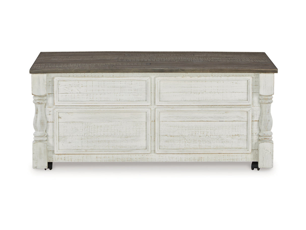 Havalance White/Gray Lift Top Coffee Table And 2 End Tables