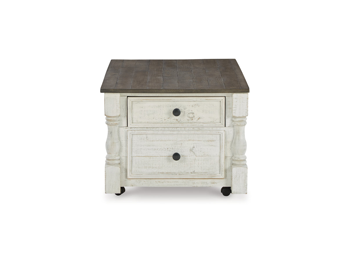 Havalance White/Gray Lift Top Coffee Table And 2 End Tables