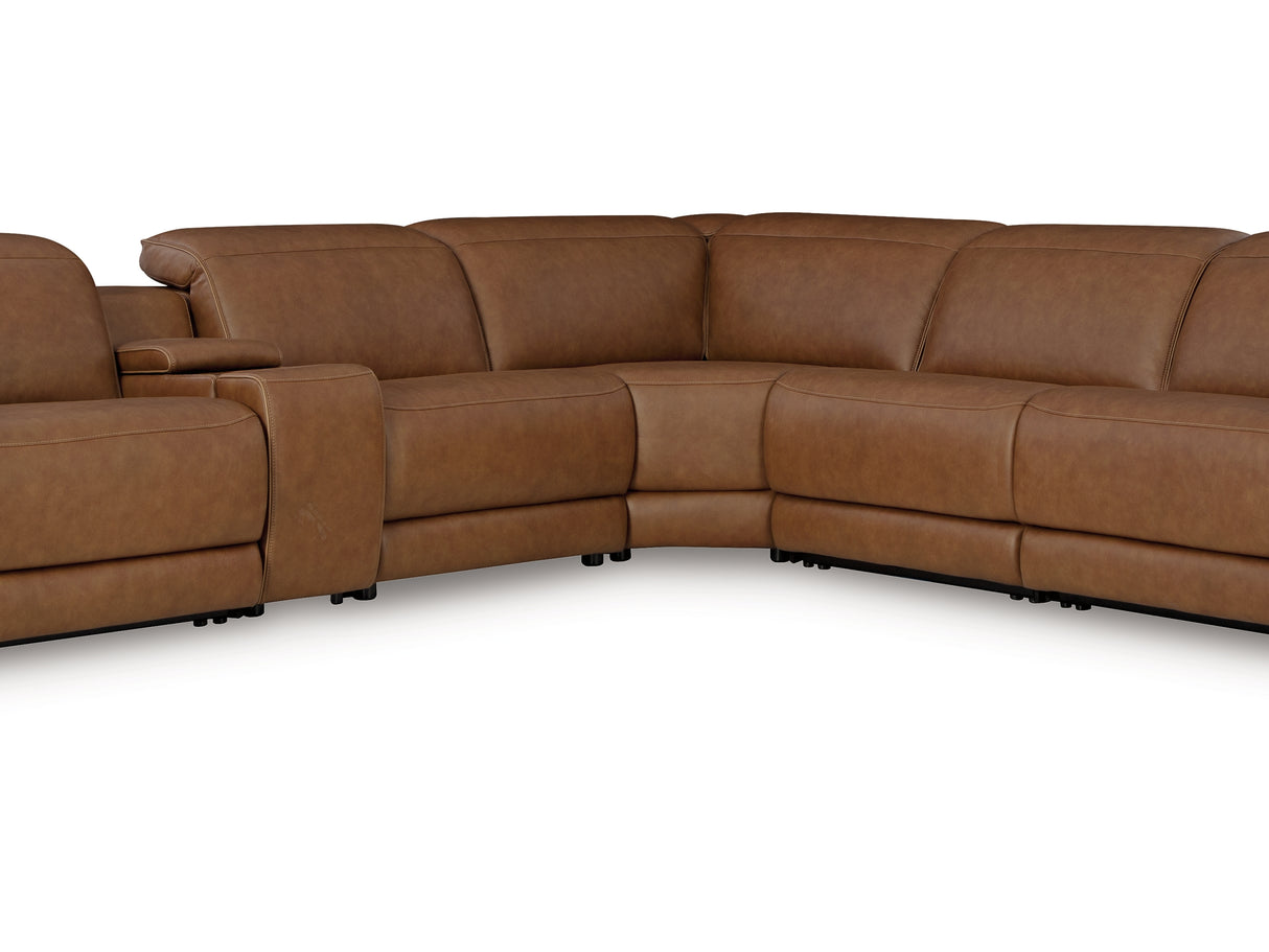 Magic Man 6-Piece Power Reclining Sectional with Console