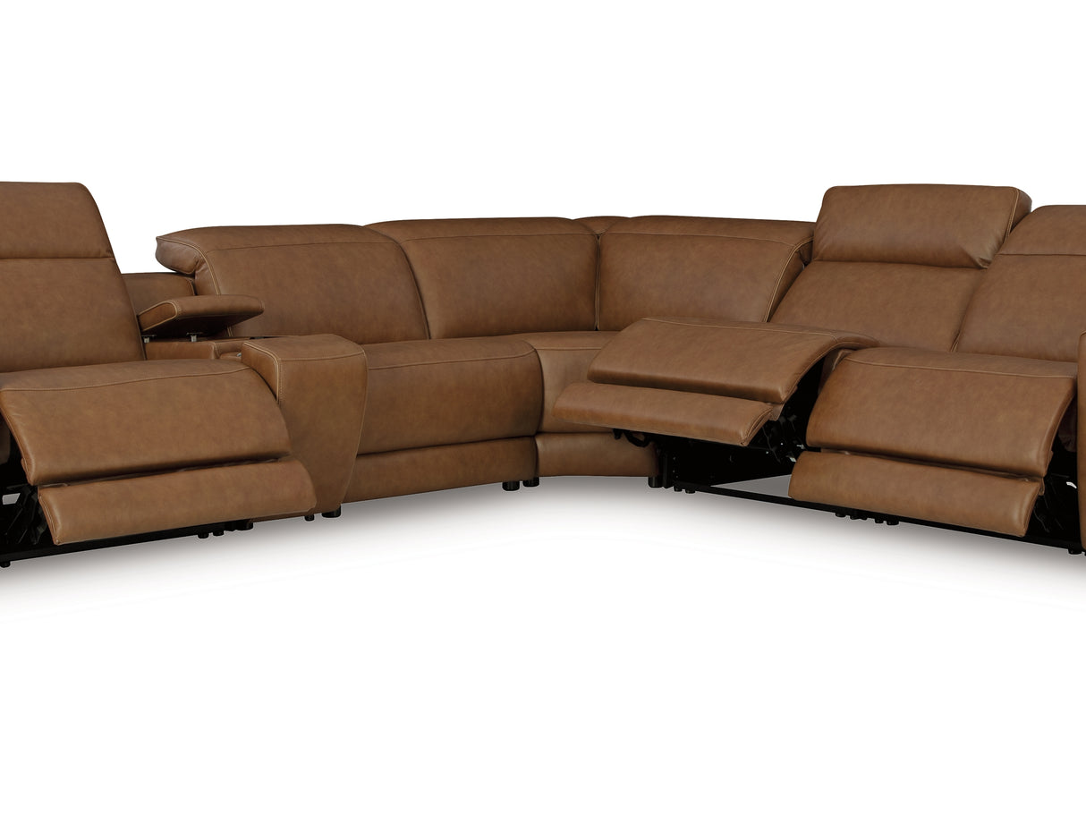 Magic Man 6-Piece Power Reclining Sectional with Console
