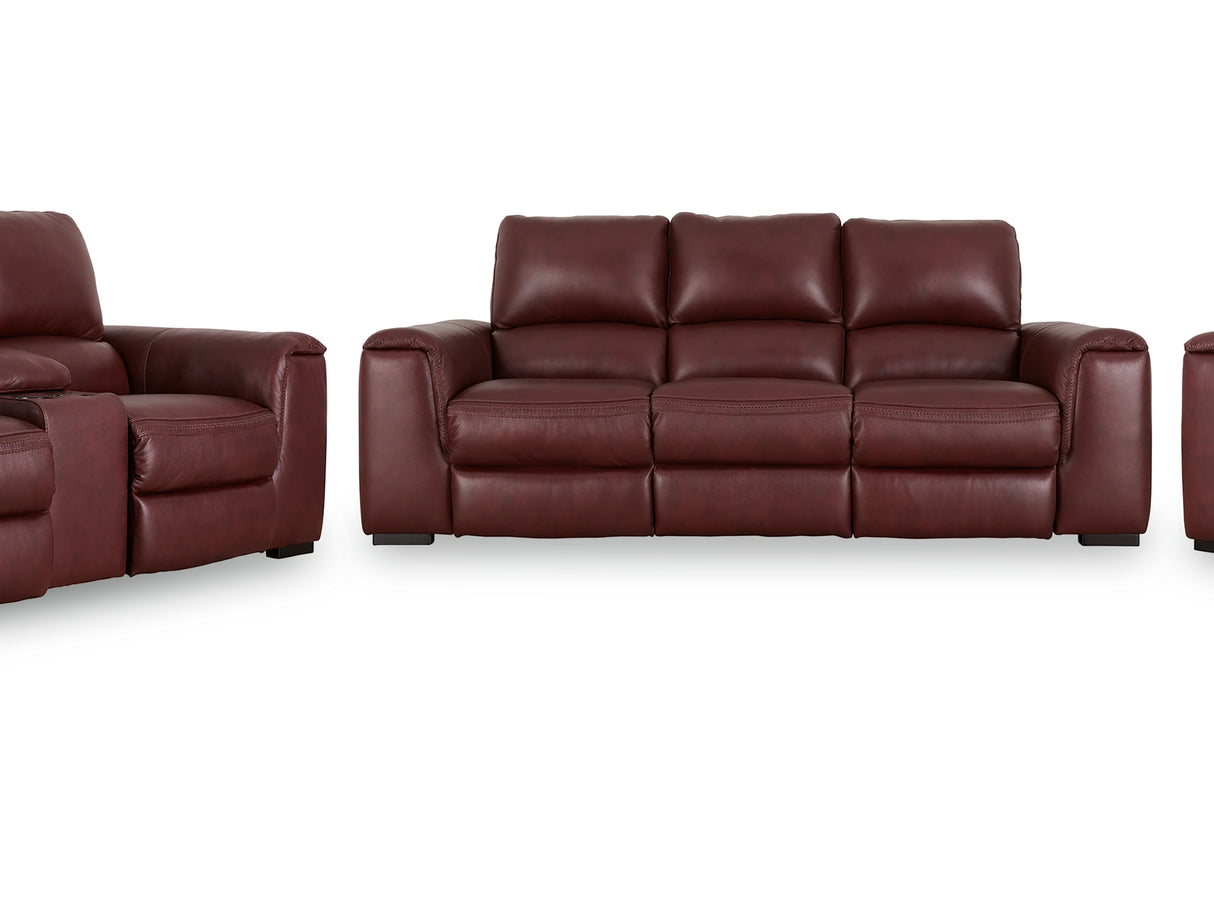 Alessandro Garnet Power Reclining Sofa, Loveseat And Recliner