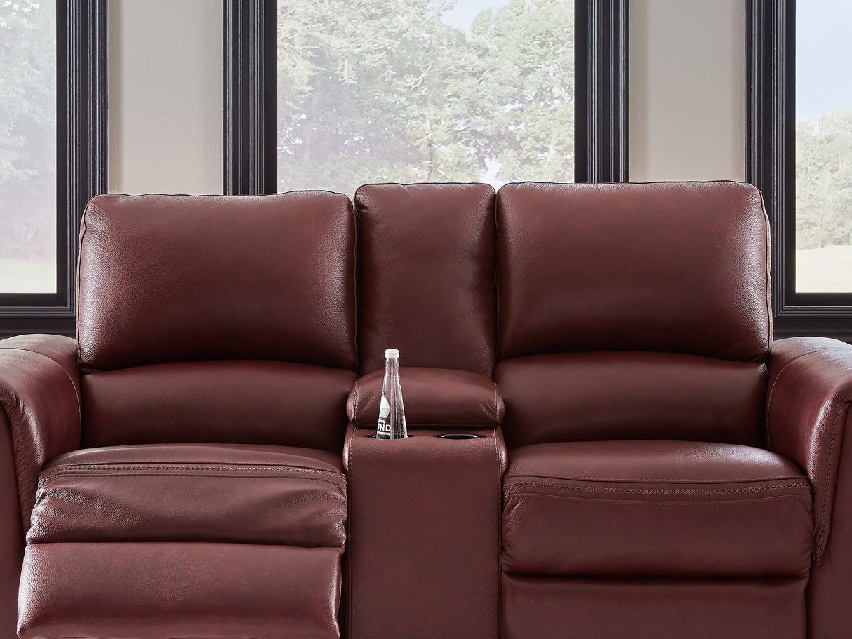 Alessandro Garnet Power Reclining Sofa, Loveseat And Recliner