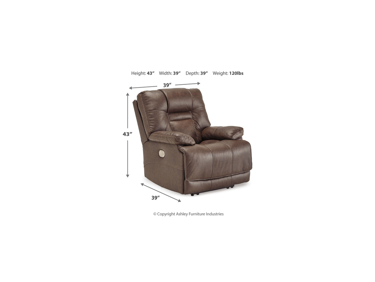 Wurstrow Umber Power Reclining Sofa, Loveseat And Recliner