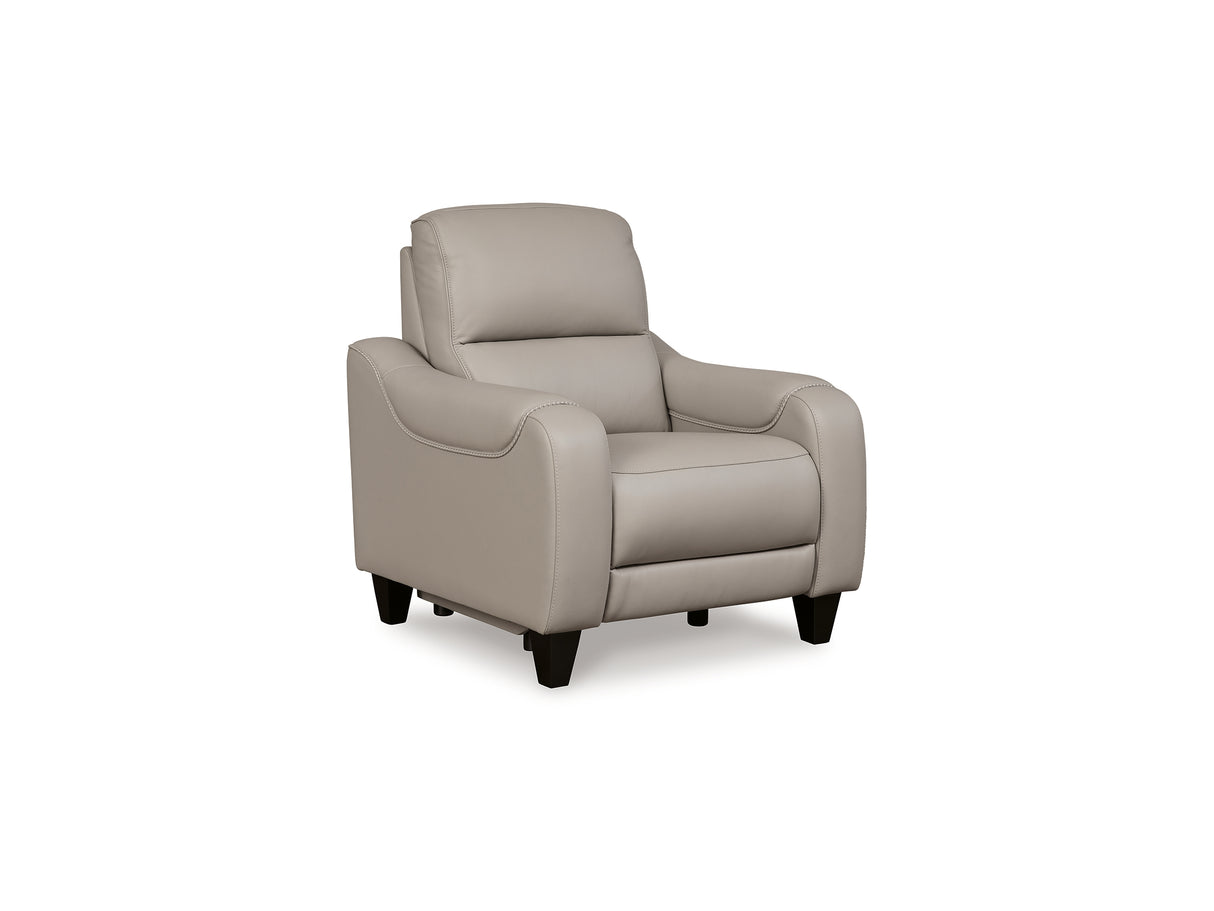 Mercomatic Gray Power Reclining Sofa, Loveseat And Recliner