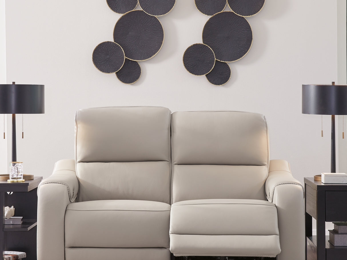 Mercomatic Gray Power Reclining Sofa, Loveseat And Recliner